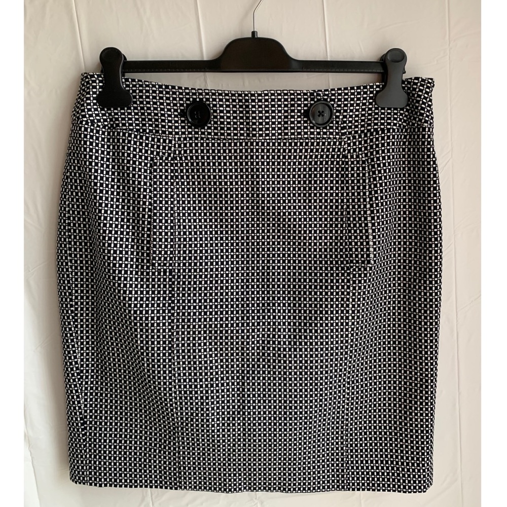 Ann Taylor Checked Pencil Skirt (Size 14P)